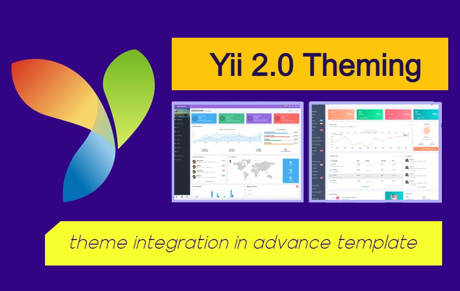 Custom theme integration for YII2 backend advance template