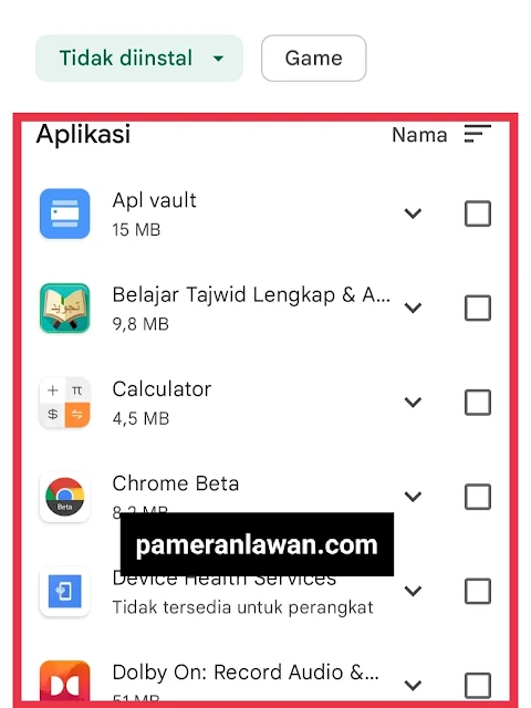 cara melihat aplikasi yang sudah dihapus di Play Store