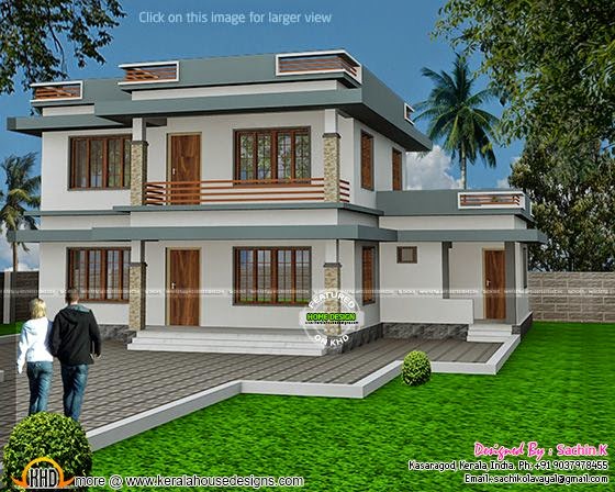 Flat roof house design