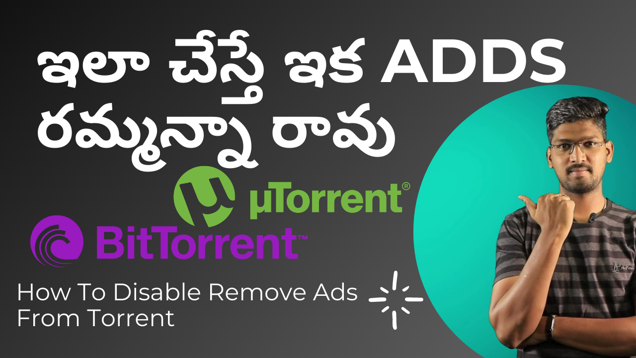 How To Disable Remove Ads From Torrent In Telugu @rmpcreations