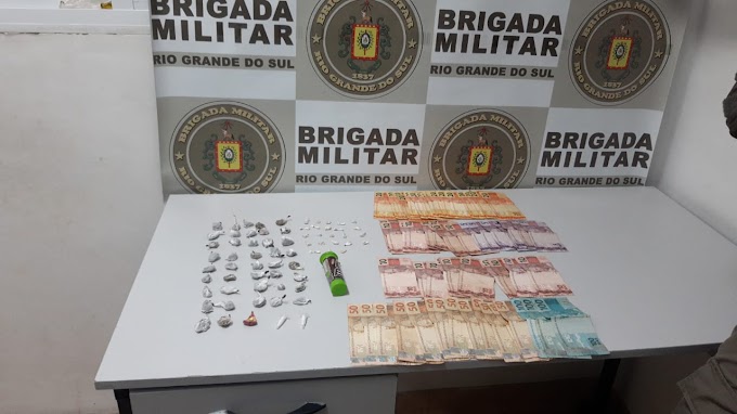 Homem é preso com drogas e quase 2 mil reais em Gravataí
