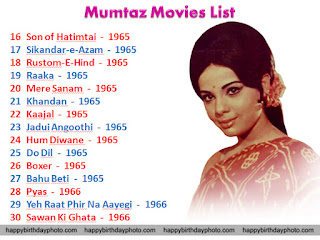mumtaz movies list 16 to 30