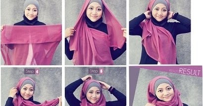 Selamat Datang Di Blog Accunik: Cara Memakai dan Mengunakan HIjab \/ Jilbab Segi Empat Yang baik 