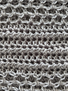 detail of hdc 2-tog stitch on the Easy Reversible Cowl