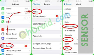 Cek IMEI iPhone di adegan Setting