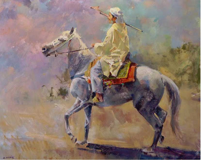 Moroccan Horseman by Rachid Hanbali