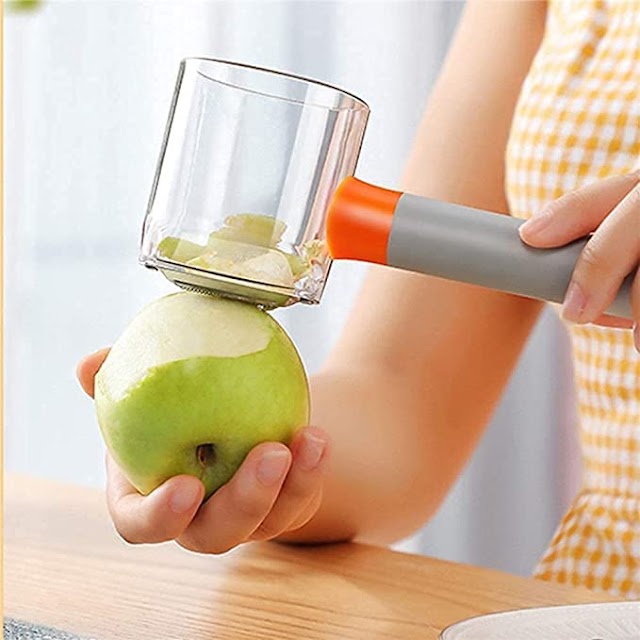 Apple Potato Peeler with Trash Can 