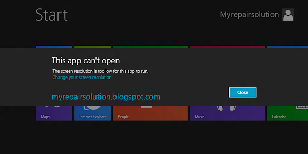 Solusi Mengatasi Screen Resolution To Low Pada Windows 8