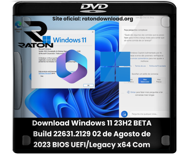 Raton Download - Desde 2007: Download Windows 11 Pro Lite v22H2 Build  22621.1778 [PT-BR]