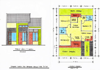 Denah Rumah Minimalis Modern Type 70