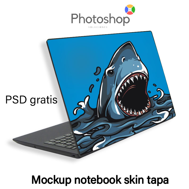 Download photoshop soluciones : Mockup notebook skin en tapa