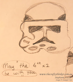 The Crafty Thinker, sketch for star wars stormtrooper card, #thecraftythinker