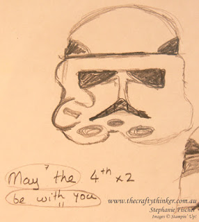 The Crafty Thinker, sketch for star wars stormtrooper card, #thecraftythinker