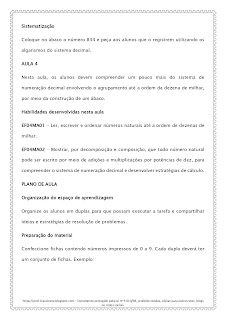 Sequência Didática Matemática 4º ano 1º Bimestre – Alinhada à BNCC