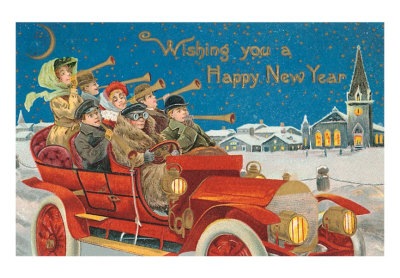 happy-new-year-revelers-in-old-car