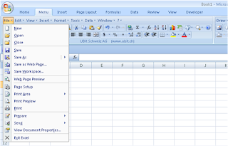 Menu classic excel preview