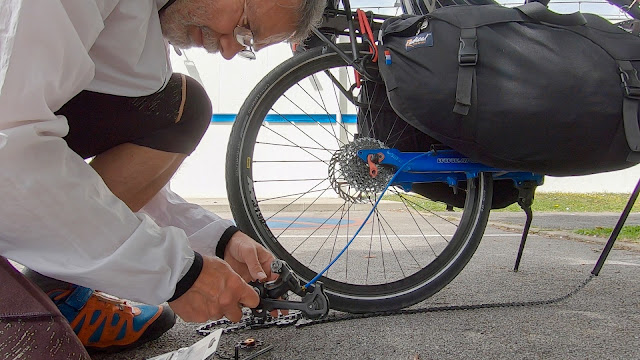 Réparation en randonnée vélo