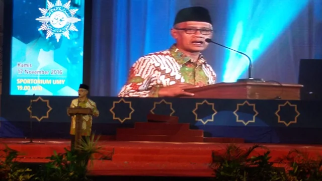 Haedar Nashir di Acara Milad Muhammadiya di Yogyakarta.