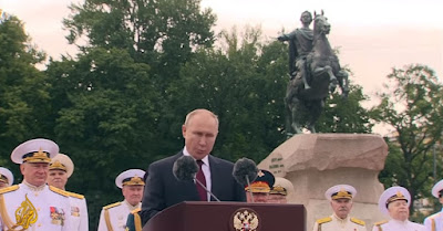President Vladimir Putin said on Sunday the Russia's navy can detect any enemy and launch an unpreventable strike if needed.