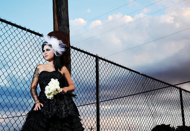 Black wedding attires dramatic hues candles and spooky objects fully 