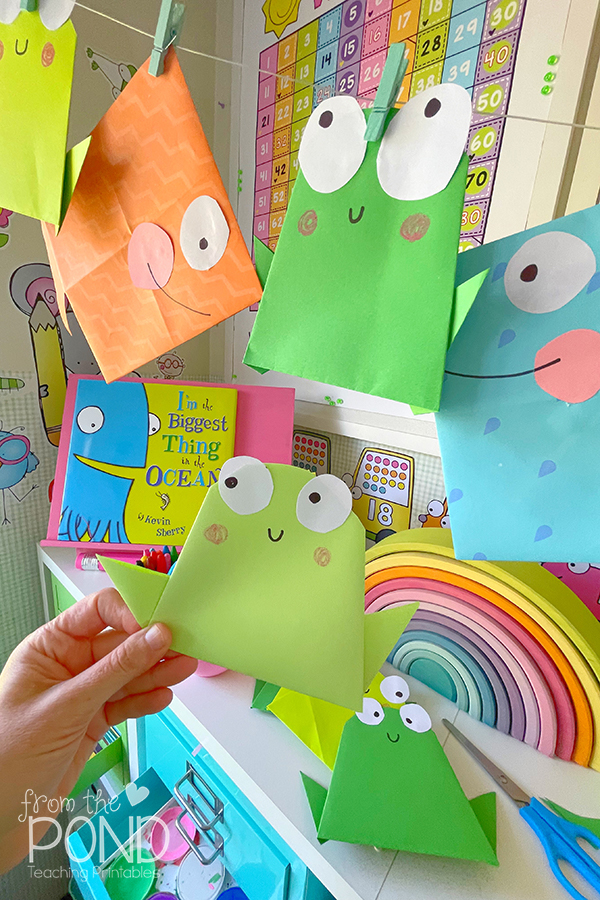 craft frog for kinder