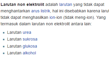 Contoh Larutan Non Elektrolit - Apakah .xyz