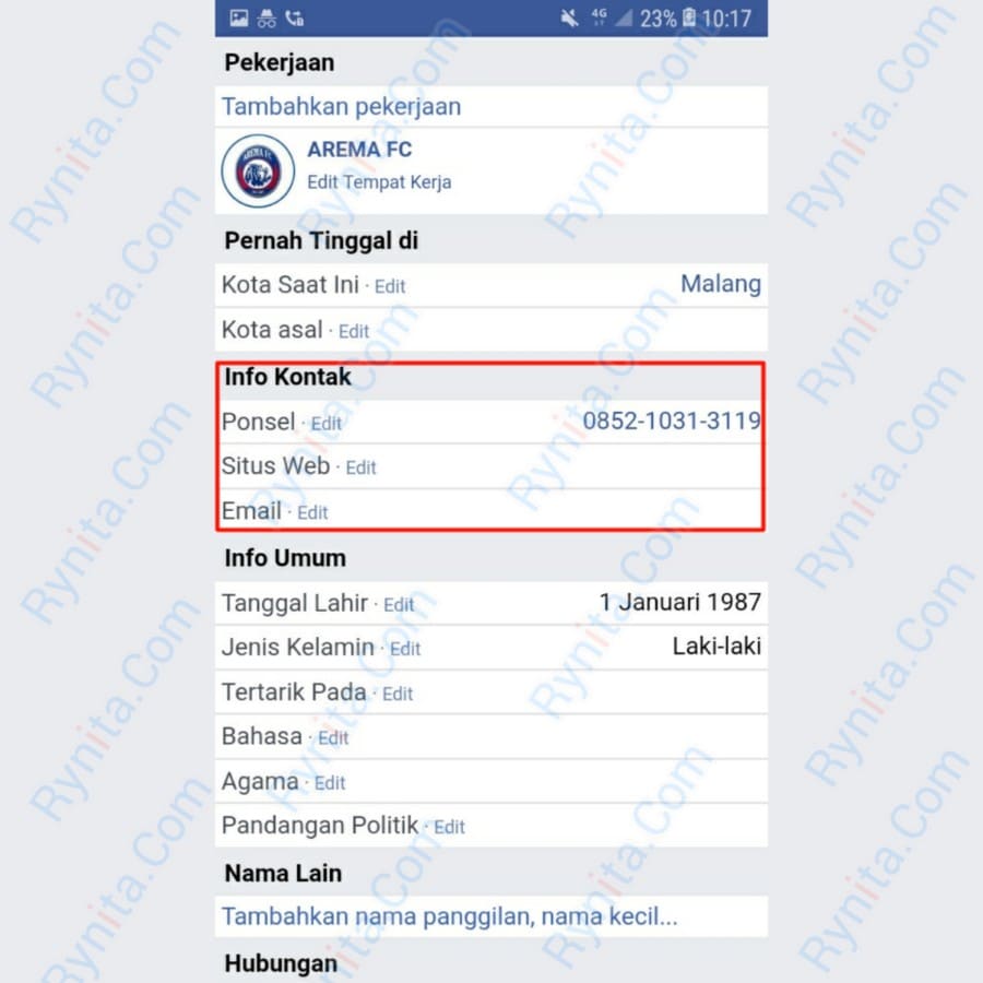 cara memengganti username facebook