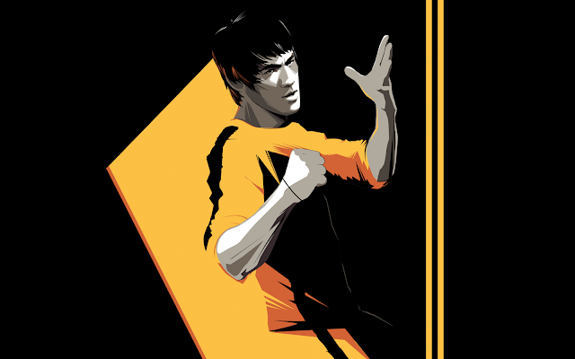  Download Wallpaper Bruce Lee, Yellow, Black, Hd