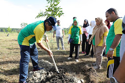 Sukseskan Forum Kabupaten Sehat, Kabupaten Asahan Membagi dan Menanam Pohon di Hutan Kota