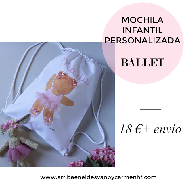 Mochila infantil personalizada con nombre 