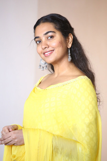 Shivathmika Rajashekar in yellow outfit