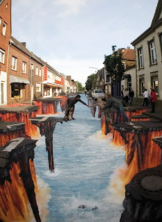 Amazing 3D Chalk Drawing Collections | 3D Chalk Drawing Photos