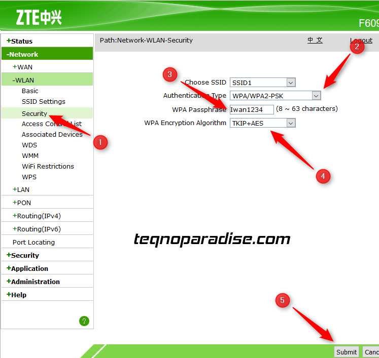 Password Standard Internet Indihome Zte / Password Bawaan Ruter Zte / Cara Ganti Password Wifi Zte ...