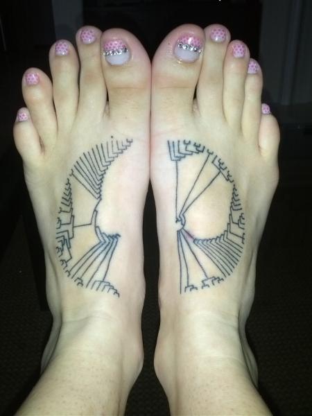 foot tattoo designs for women | Outstanding Leg Tattoo Design 
