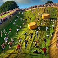 Rolling Cheese Down a Hill in England