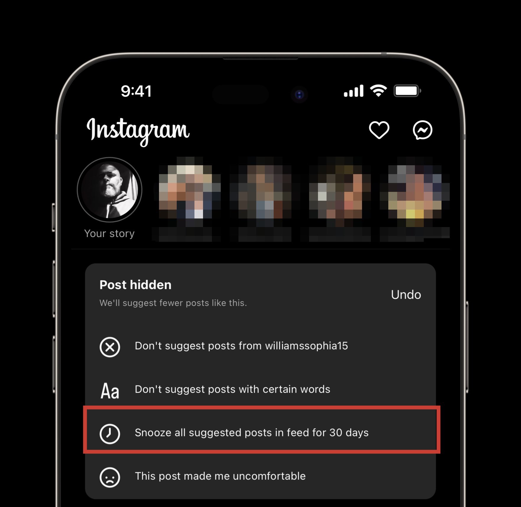 Instagram Adds New Option That Snoozes All Suggested Posts For One