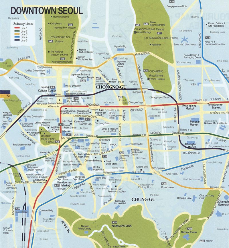Map of Seoul Korea