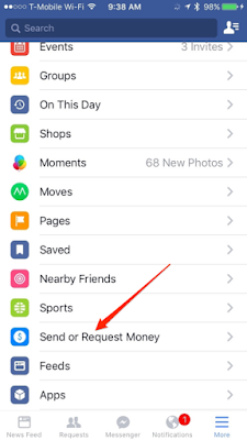 how to send money on facebook