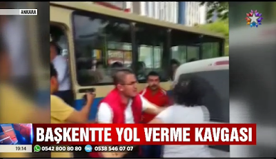 minibüscüler ile polislerin yol verme kavgası