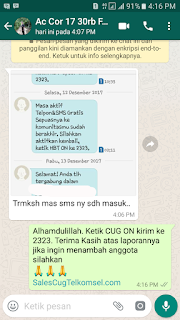 Testimoni Sales CUG Telkomsel 13 Desember 2017