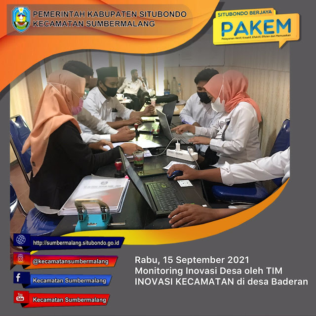 Monitoring Inovasi Desa Baderan oleh Tim Kecamatan