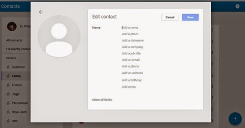 Google Contact for Web, Google Contact versi Web Google Contact for Web, Google Contact versi Web