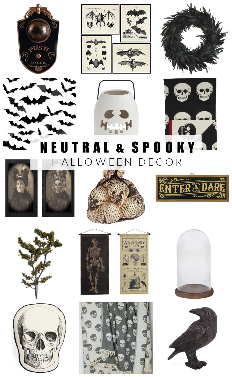 creepy and neutral Halloween decor