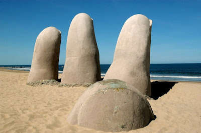 Resultado de imagem para Locals just call it La Mano, “The Hand.” IN URUGUAY