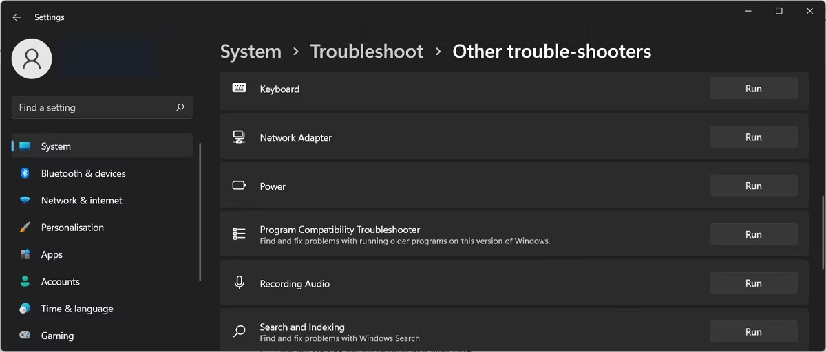 power troubleshooter
