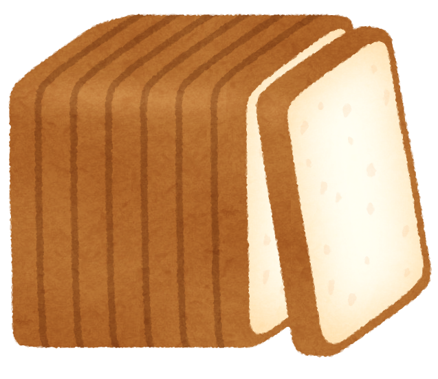 いろいろな枚数に切られた食パンのイラスト かわいいフリー素材集 いらすとや