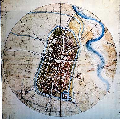 Leonardo da Vinci's Map of Imola (1502)