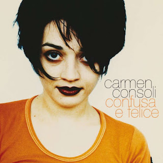 Musica italiana: copertina del vinile del singolo "Confusa e felice" di Carmen Consoli.