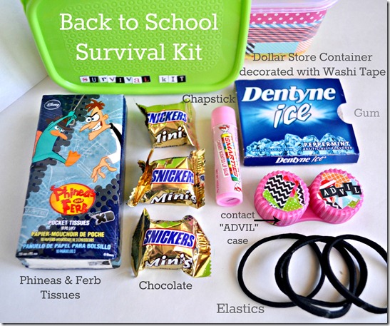 DIY locker accessories survival kit contents