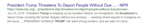 It's an "American Way": if due process is dropped for one group, what says you'll not be next? Trump eliminates due process for border immigrants